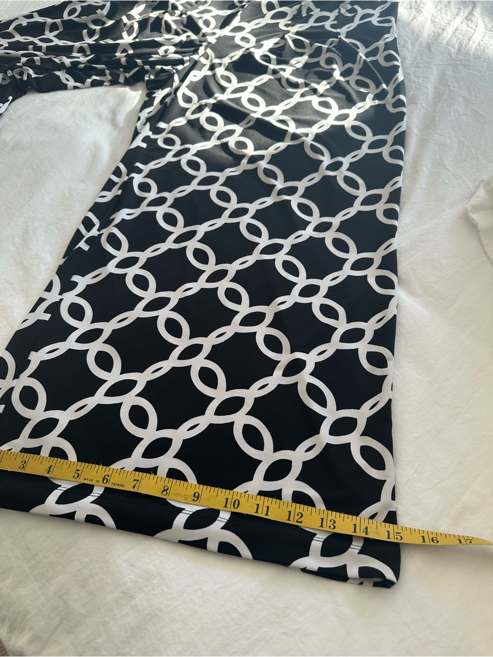 Chico's Black and White Printed Wide-Leg Pants, size XL (3) - Picture 8 of 12